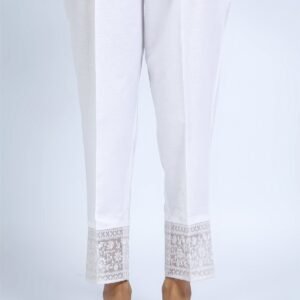 EMBROIDERED CAMBRIC TROUSER
