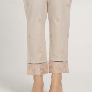 EMBROIDERED CAMBRIC TROUSER