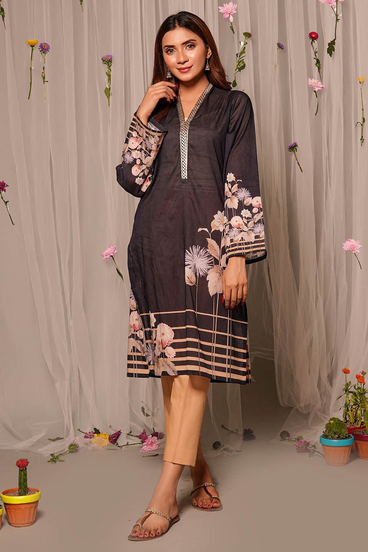 EMBROIDERED PRINTED LAWN 2PC SUIT