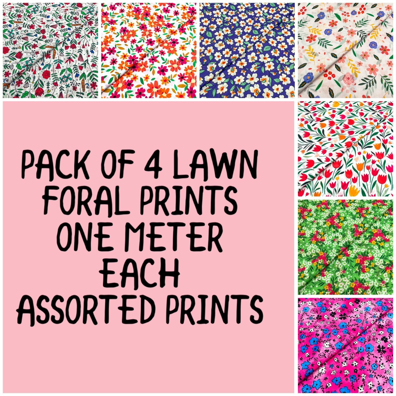 Lawn Print Cut Piece Bundle - Floral