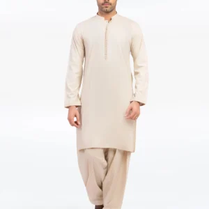 Men's Beige Kurta Shalwar - EMTKST5-99574