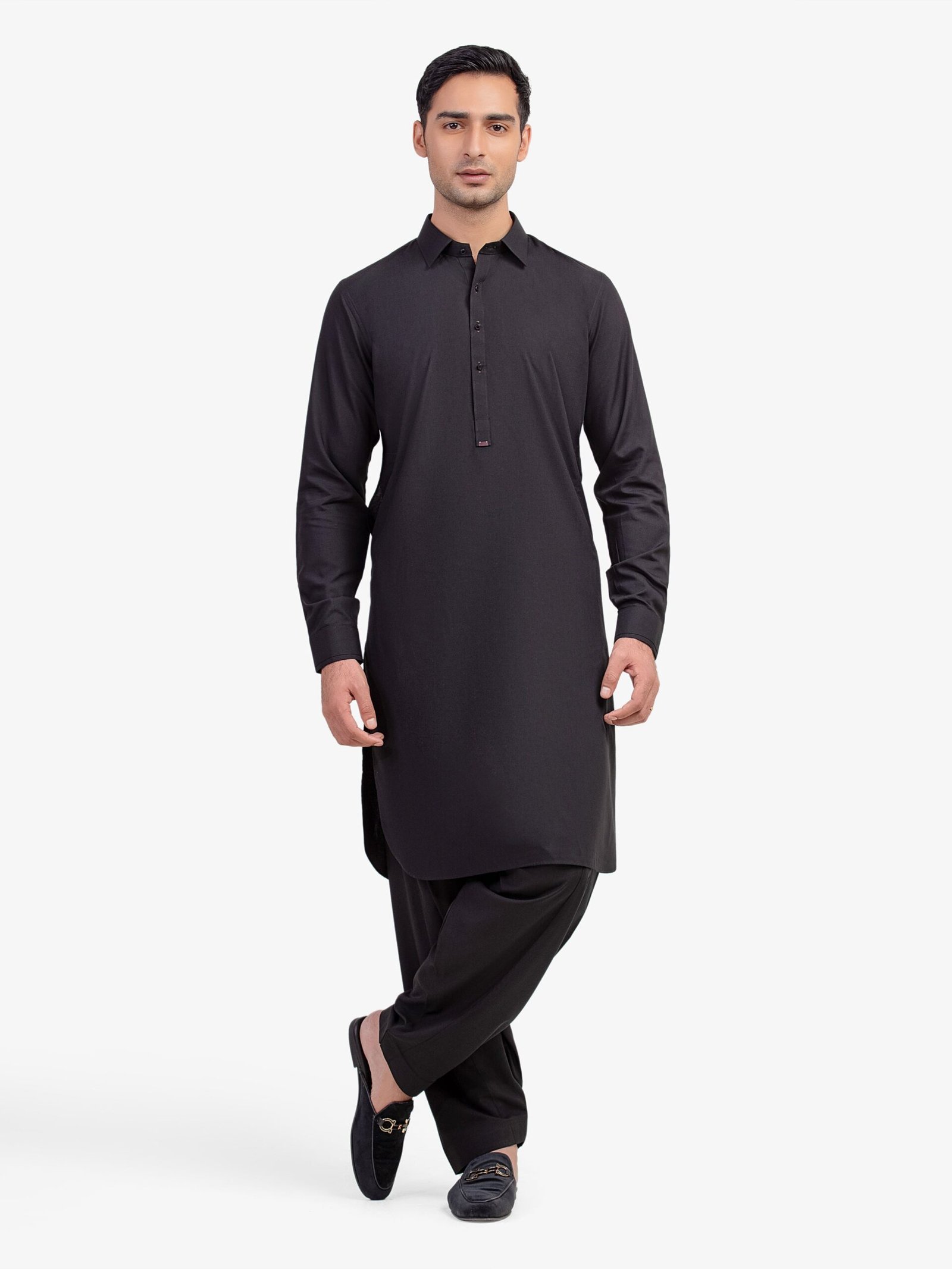 Men’s Black Kurta Shalwar – EMTKST5-99587