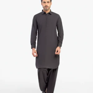 Men's Black Kurta Shalwar - EMTKST5-99618