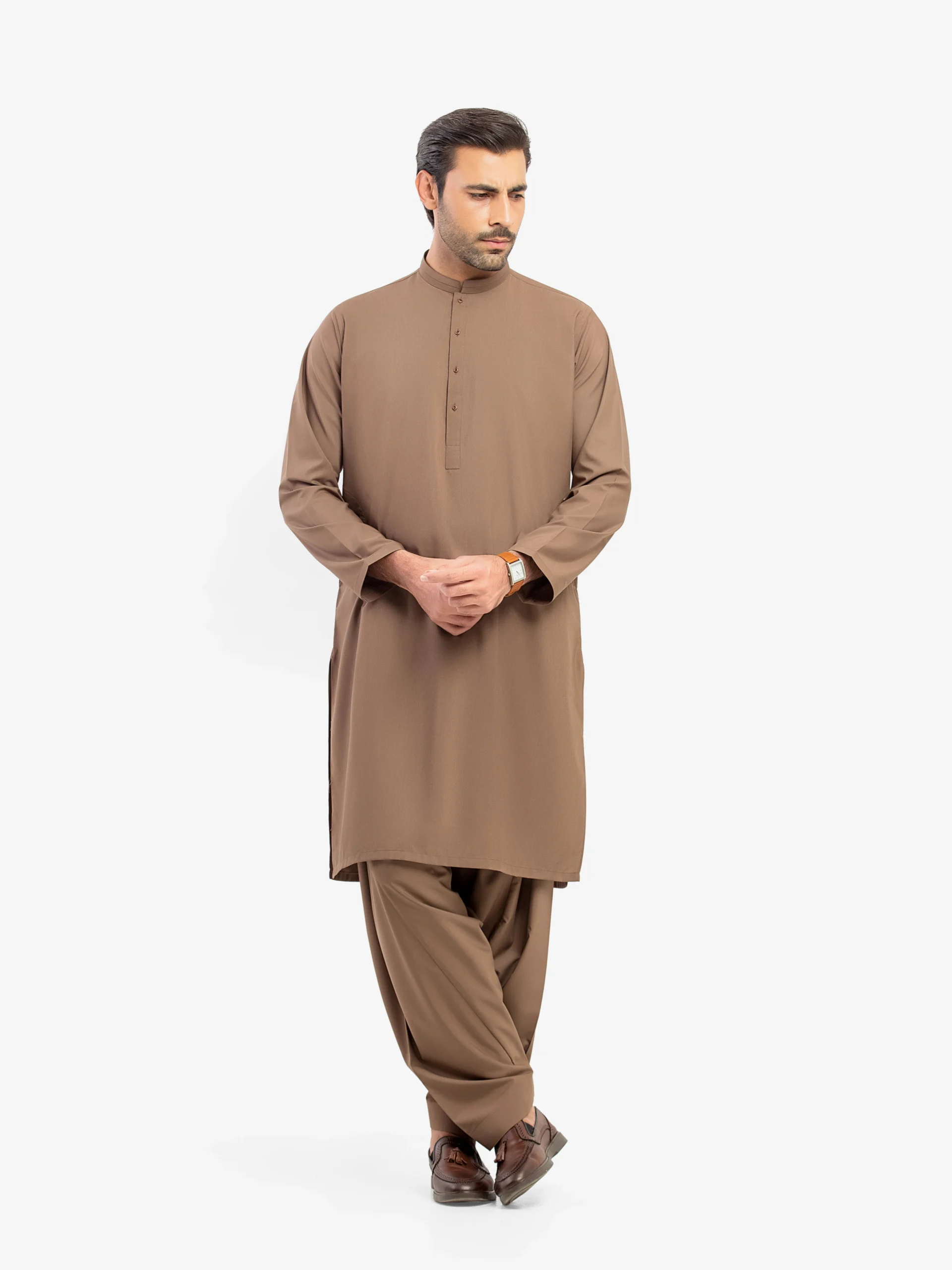 Men’s Brown Kurta Shalwar – EMTKS5-41185