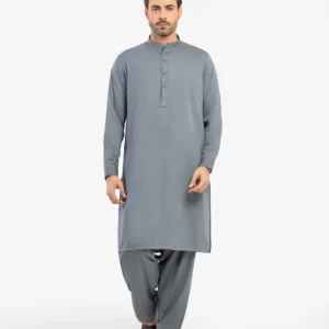Men's Dark Grey Kurta Shalwar - EMTKS5-41207