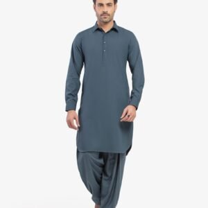 Men's Dark Teal Kurta Shalwar - EMTKST5-99607