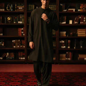 Men's Green Kurta Shalwar - EMTKS5-41185