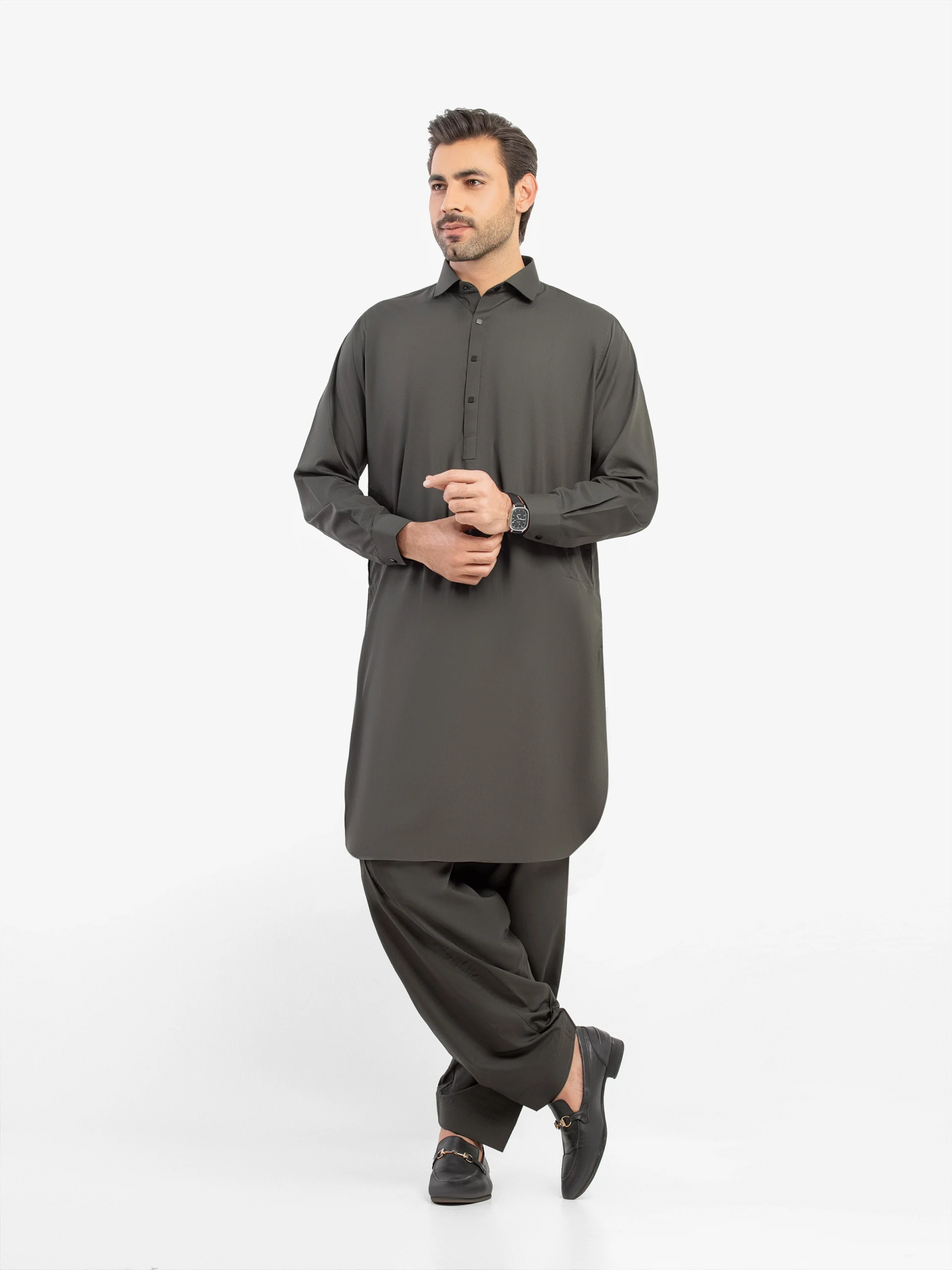 Men’s Green Kurta Shalwar – EMTKS5-41195