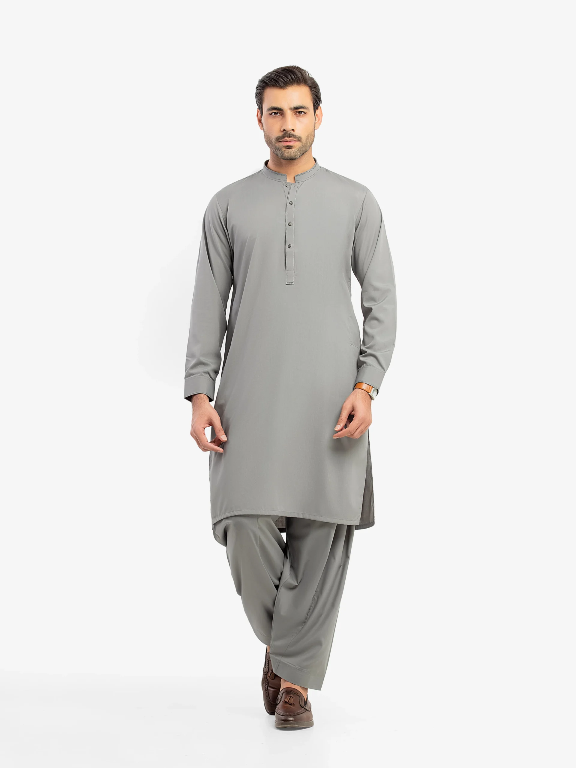 Men’s Grey Kurta Shalwar – EMTKST5-99613