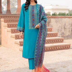 PRET EMBROIDERED & PRINTED LAWN 3 PCS