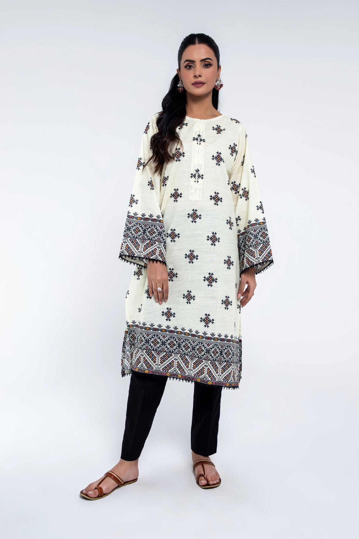 PRET PRINTED SLUB KHADDAR 1 PCS