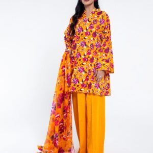 PRET PRINTED SLUB KHADDAR 3 PCS