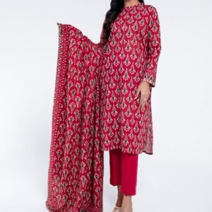 PRET PRINTED SLUB KHADDAR 3 PCS