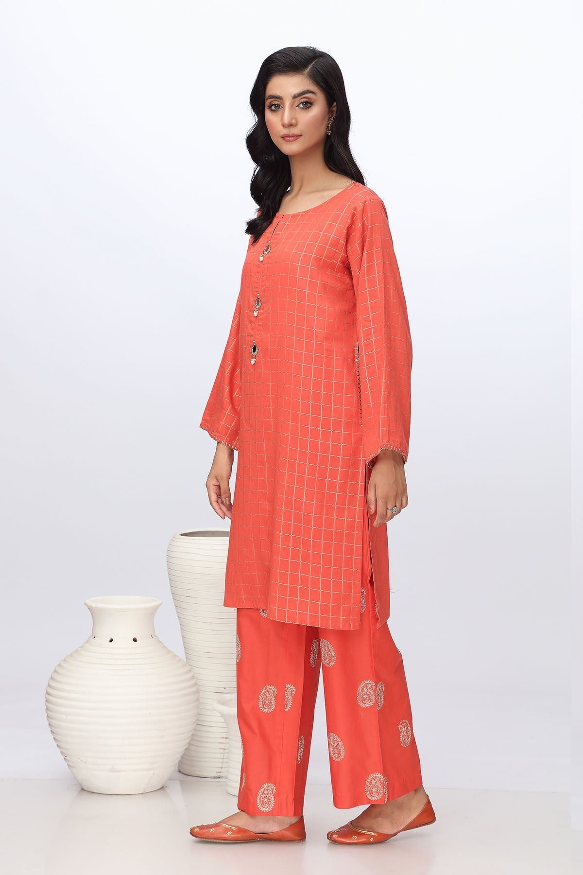 PRINTED COTTON JACQUARD 2 PCS